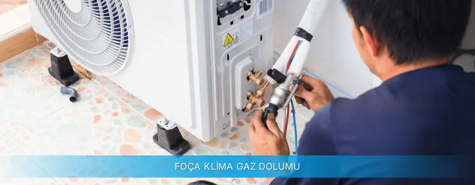 Foça İlçemi Midea Klima Gaz Dolumu